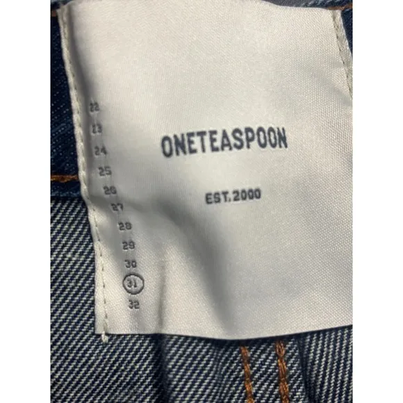 One Teaspoon NWT Bandits Low Waist Denim Shorts Moon Size 31 MSRP$110