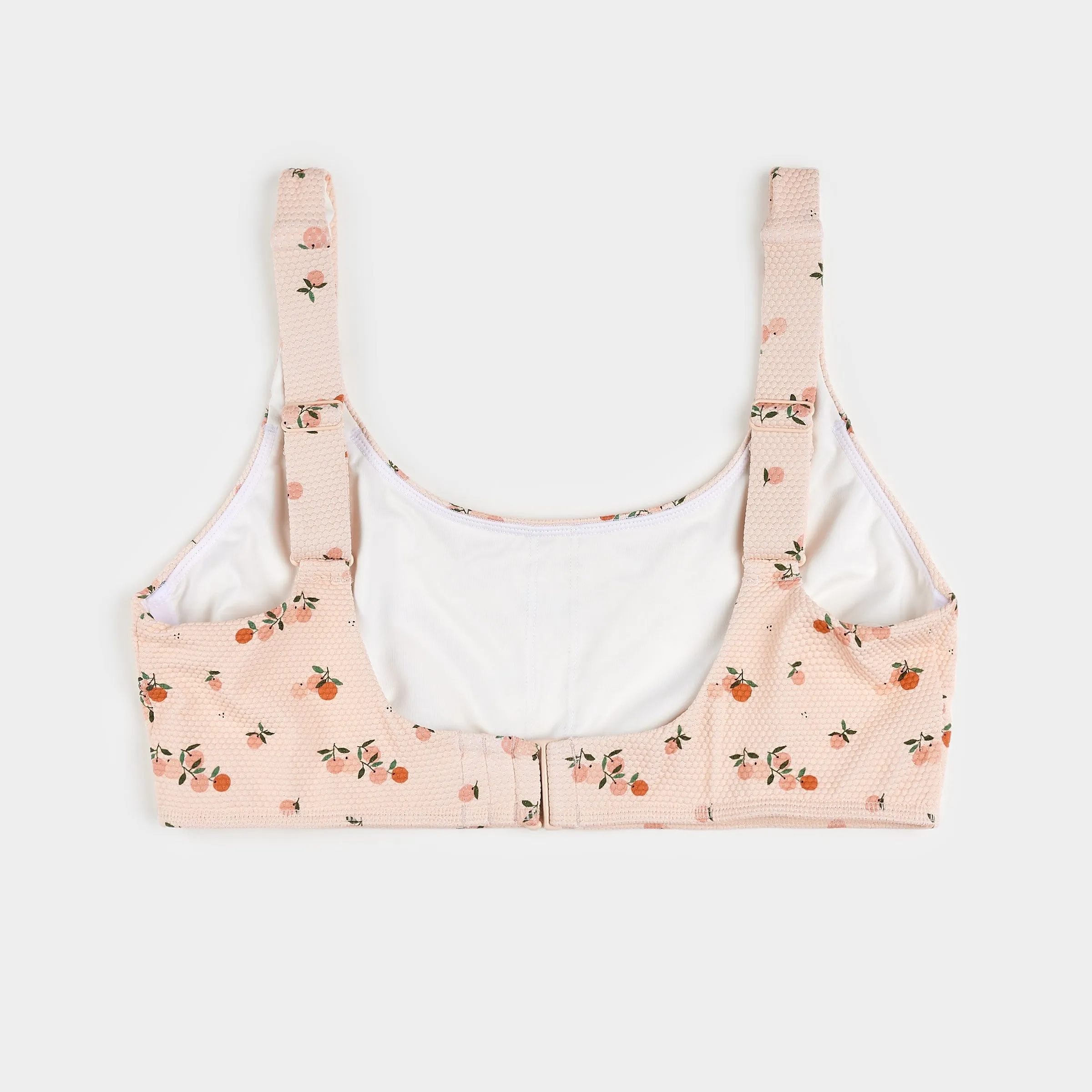 Oranges Print on Crème Tan Women's Bikini Top