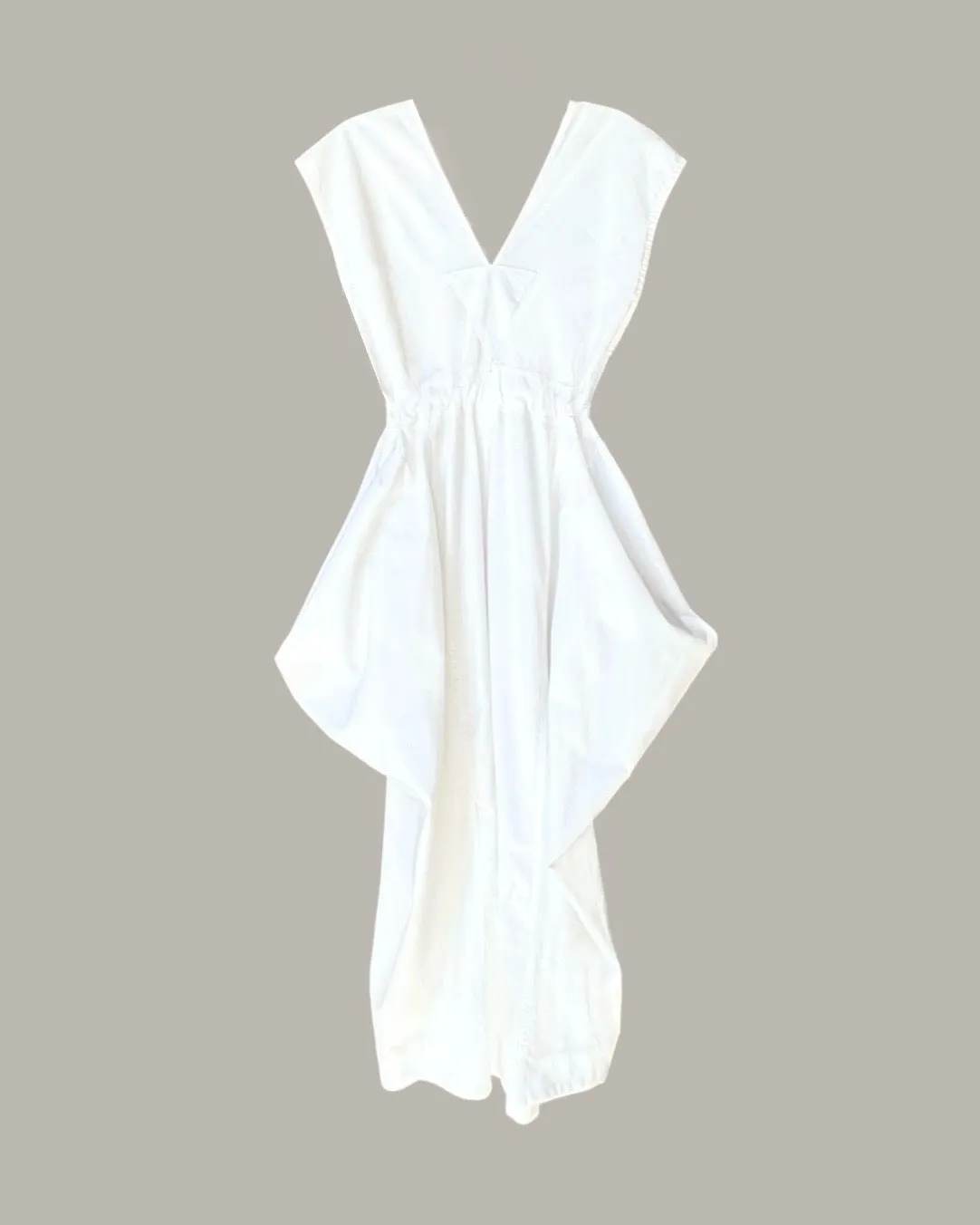 Origami Propeller Dress White Cotton {Made to Order}