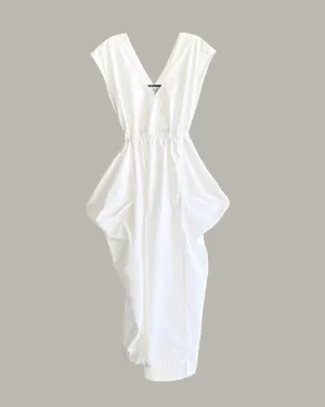 Origami Propeller Dress White Cotton {Made to Order}