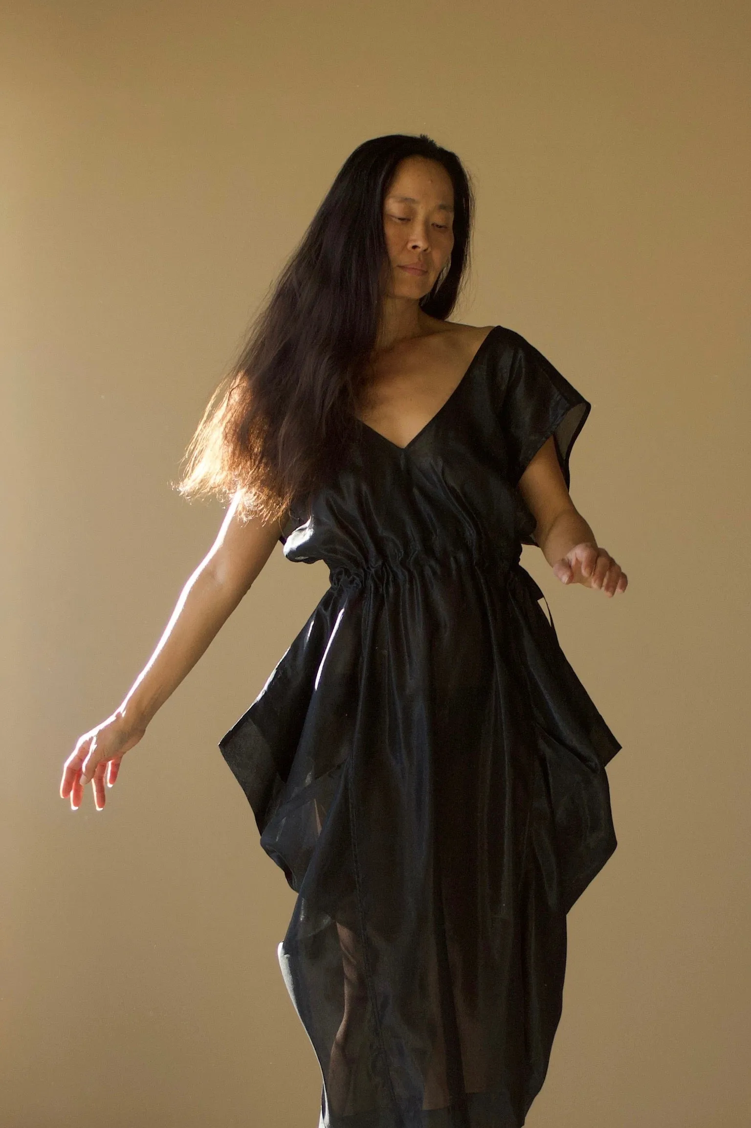Origami Propeller Dress White Cotton {Made to Order}