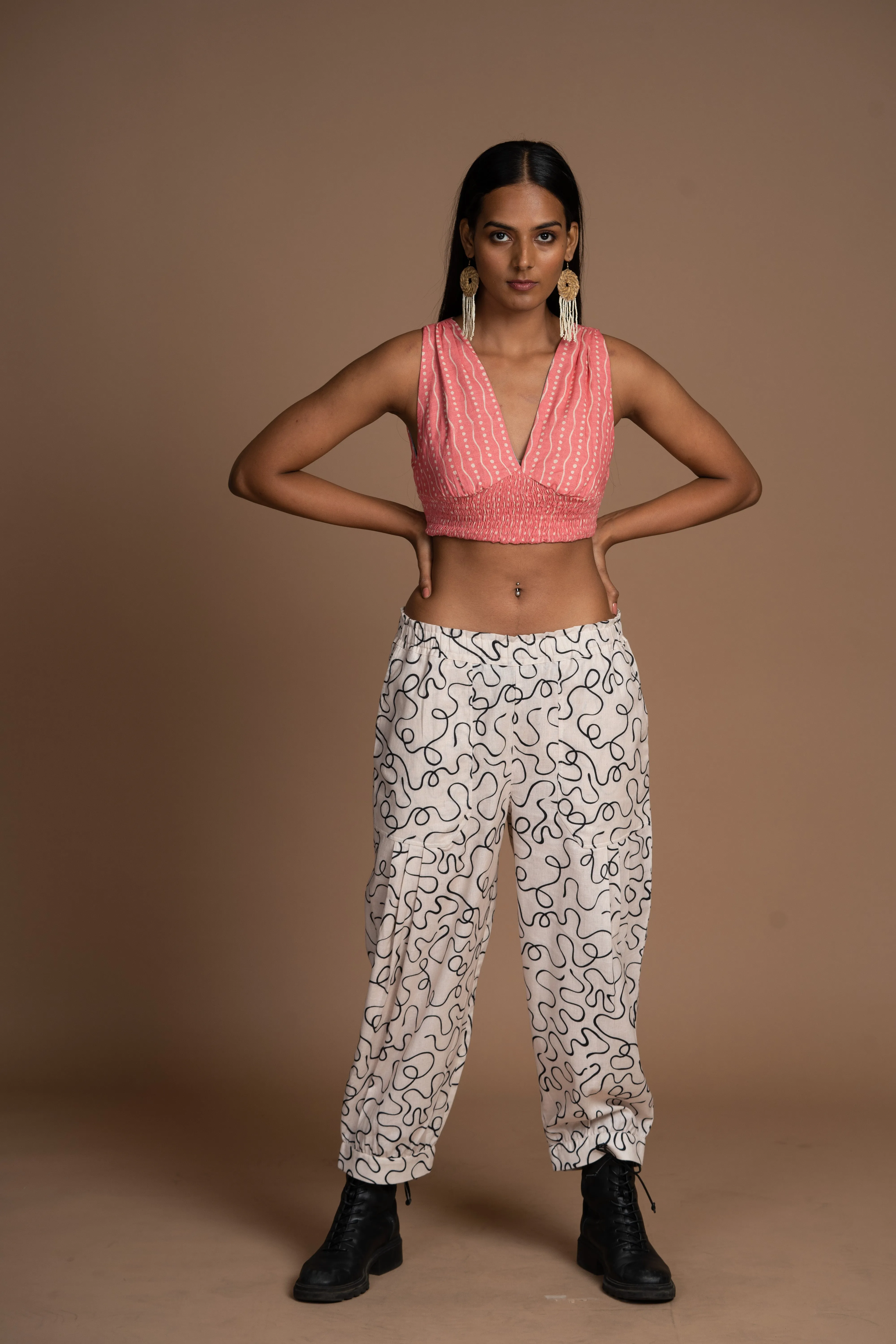 Peppy Pleats Pants in Music from the Room Pattern