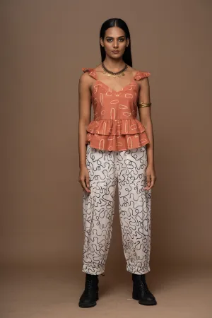 Peppy Pleats Pants in Music from the Room Pattern