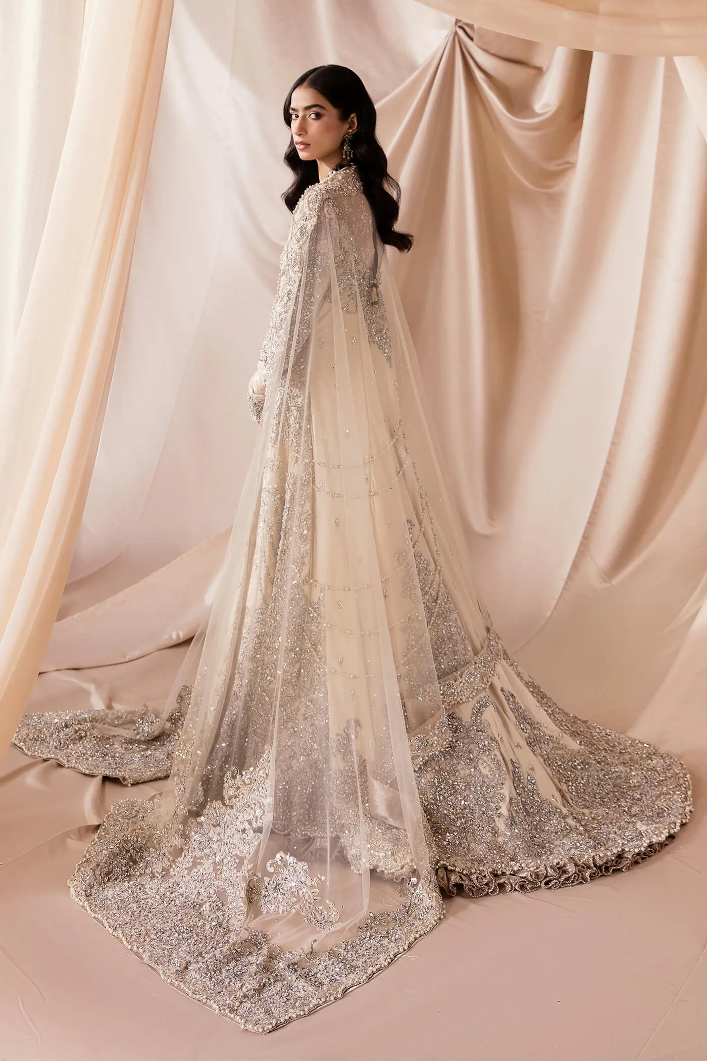 Pink Tissue Fabric Lehenga Pakistani Wedding Dresses