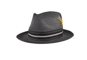 Pinzano Grey Pinched Milan Straw Hat