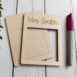 Plywood Personalised Sticky Note Holder