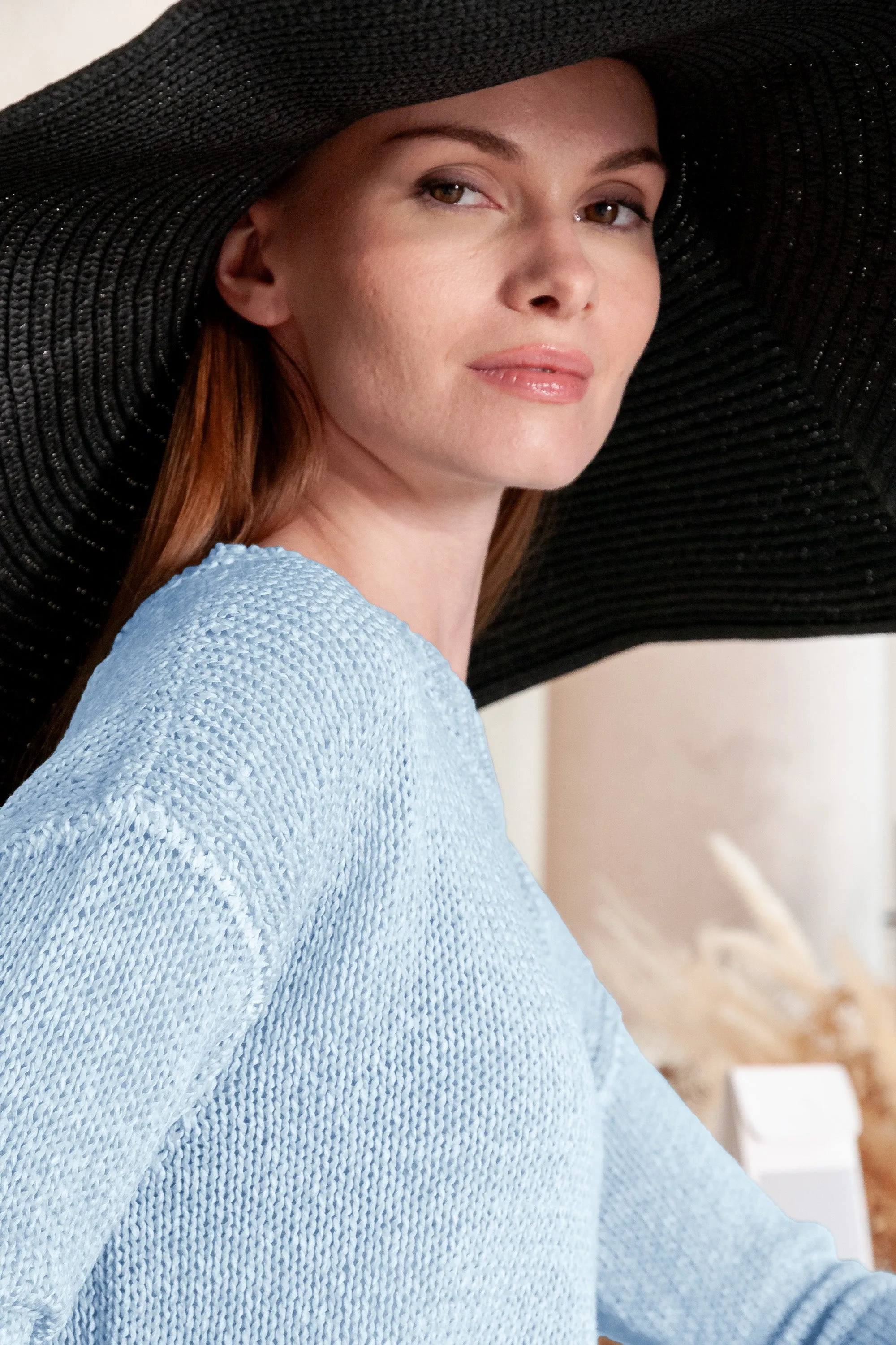 Poppy Crew Knit in Aria