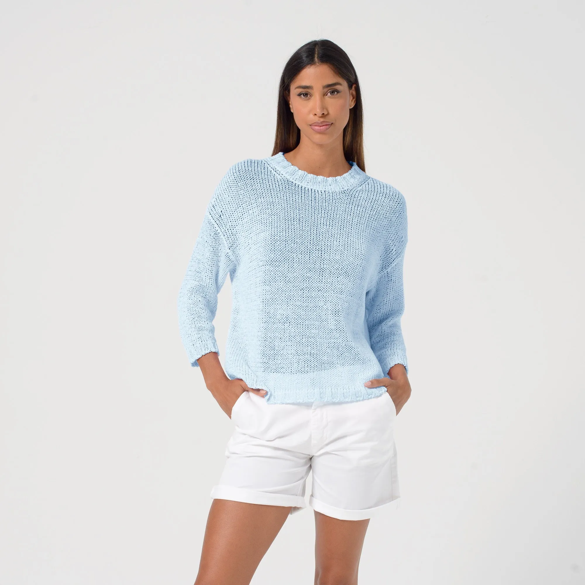 Poppy Crew Knit in Aria