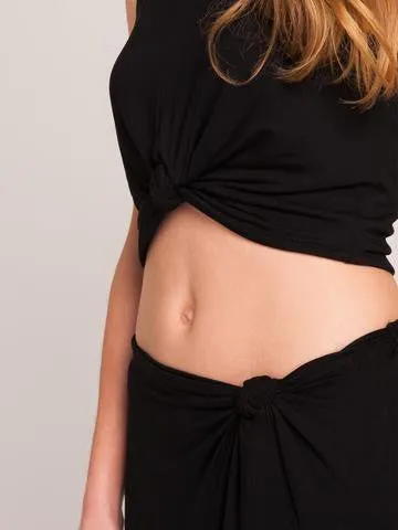 Press Knotted Skirt | Black