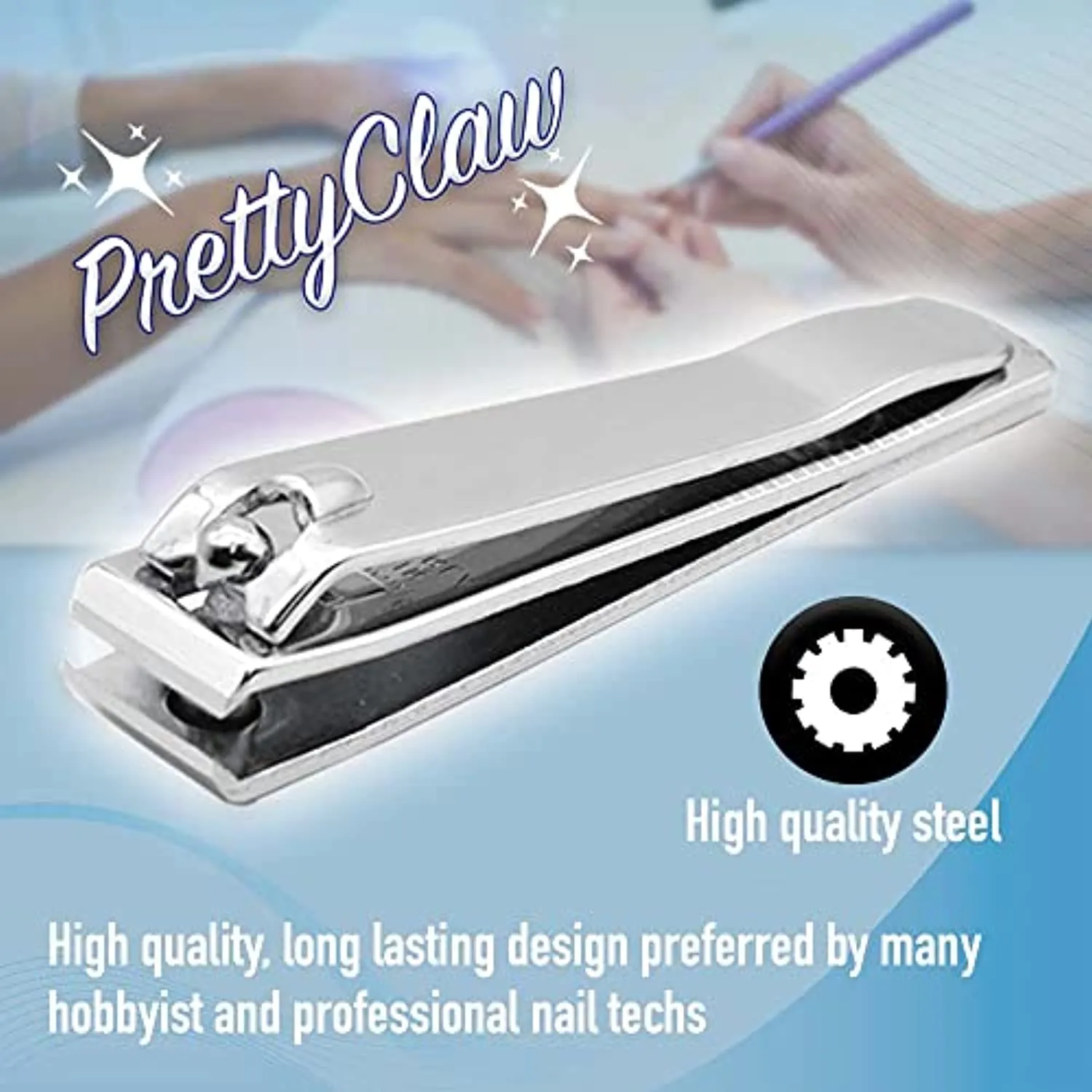 PrettyClaw | Nail Clipper Sharp Edge Finger Toe Nail Cutter Nail Trimmer Stainless Steel (Straight Edge)