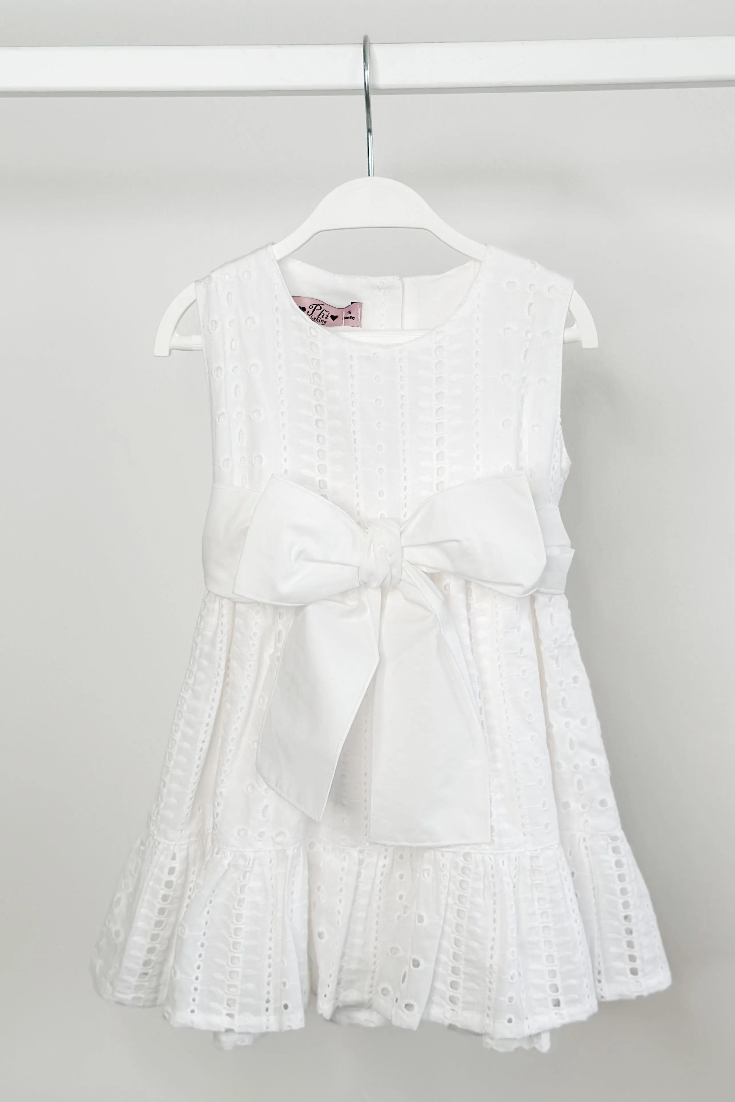 "Addison" White Broderie Anglaise Dress