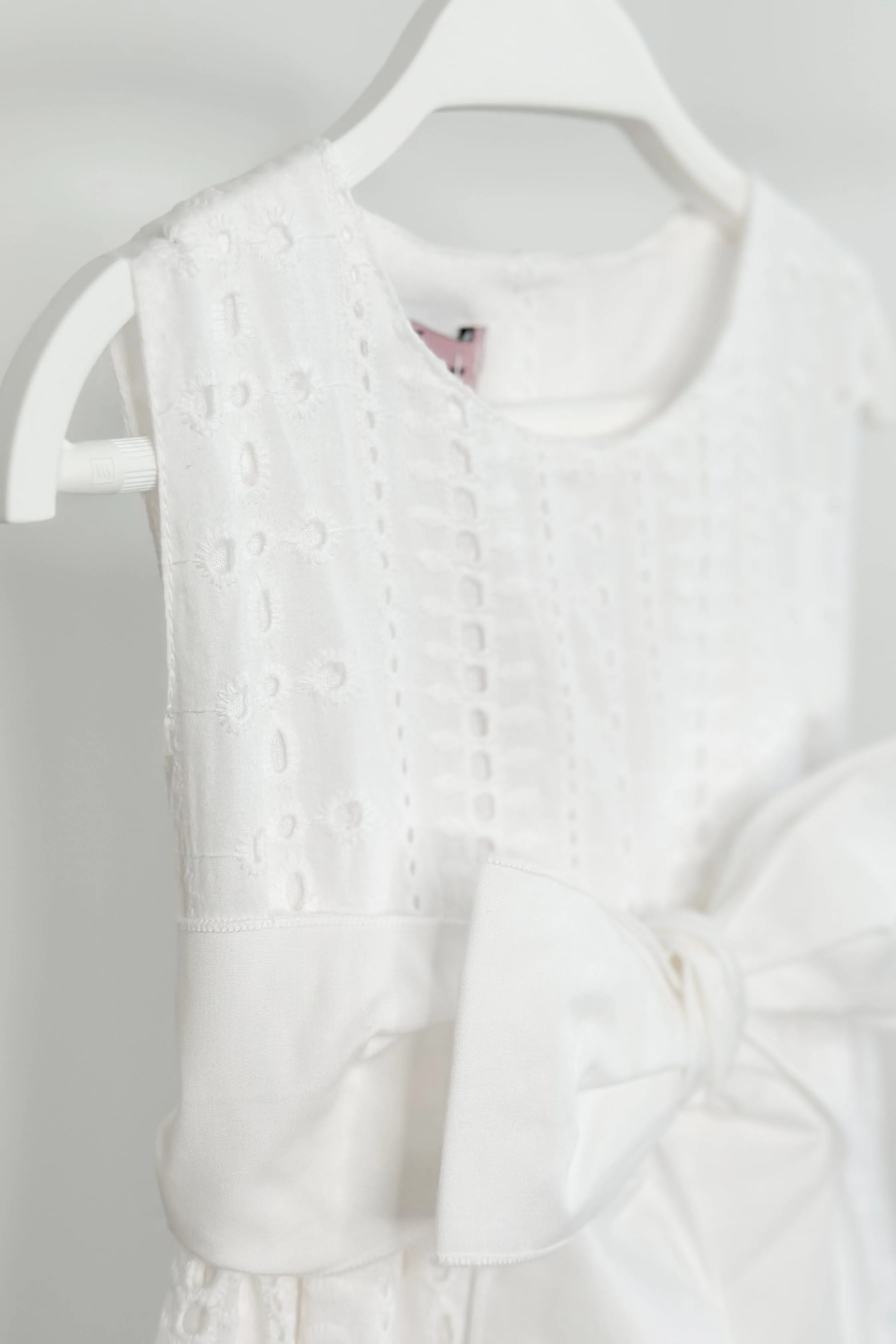 "Addison" White Broderie Anglaise Dress
