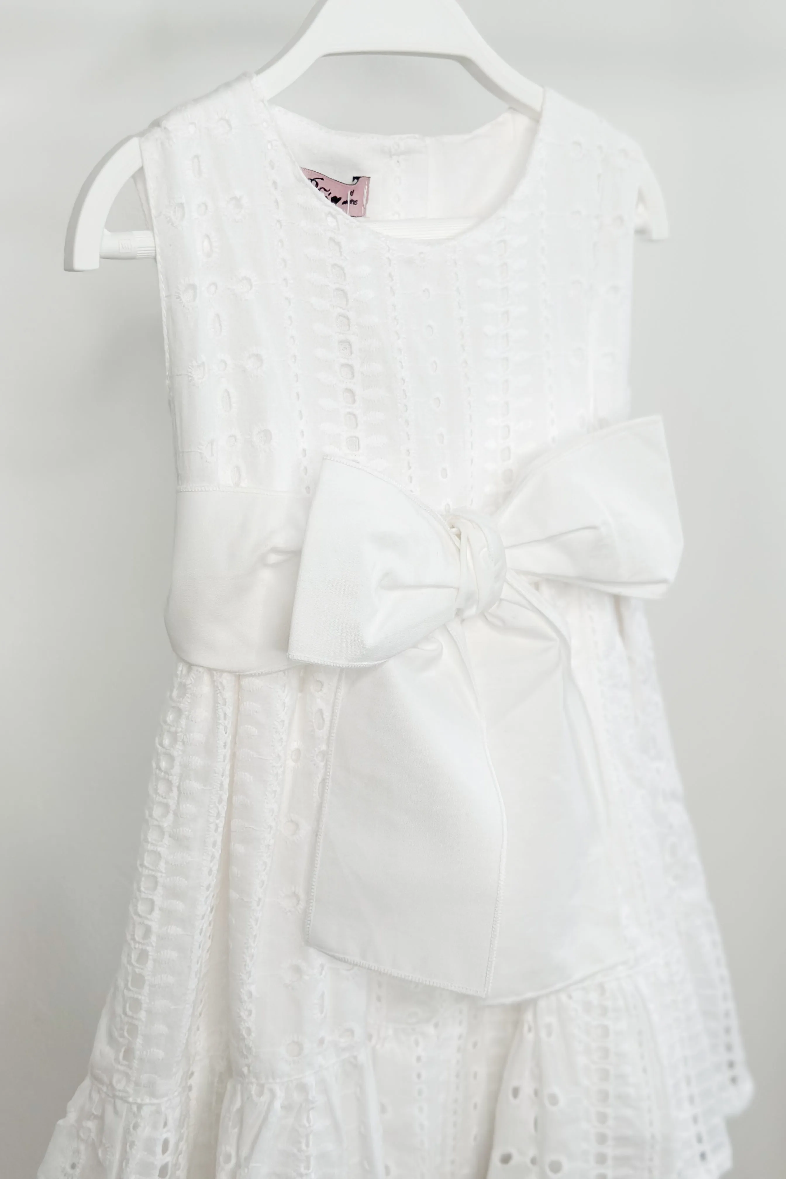"Addison" White Broderie Anglaise Dress