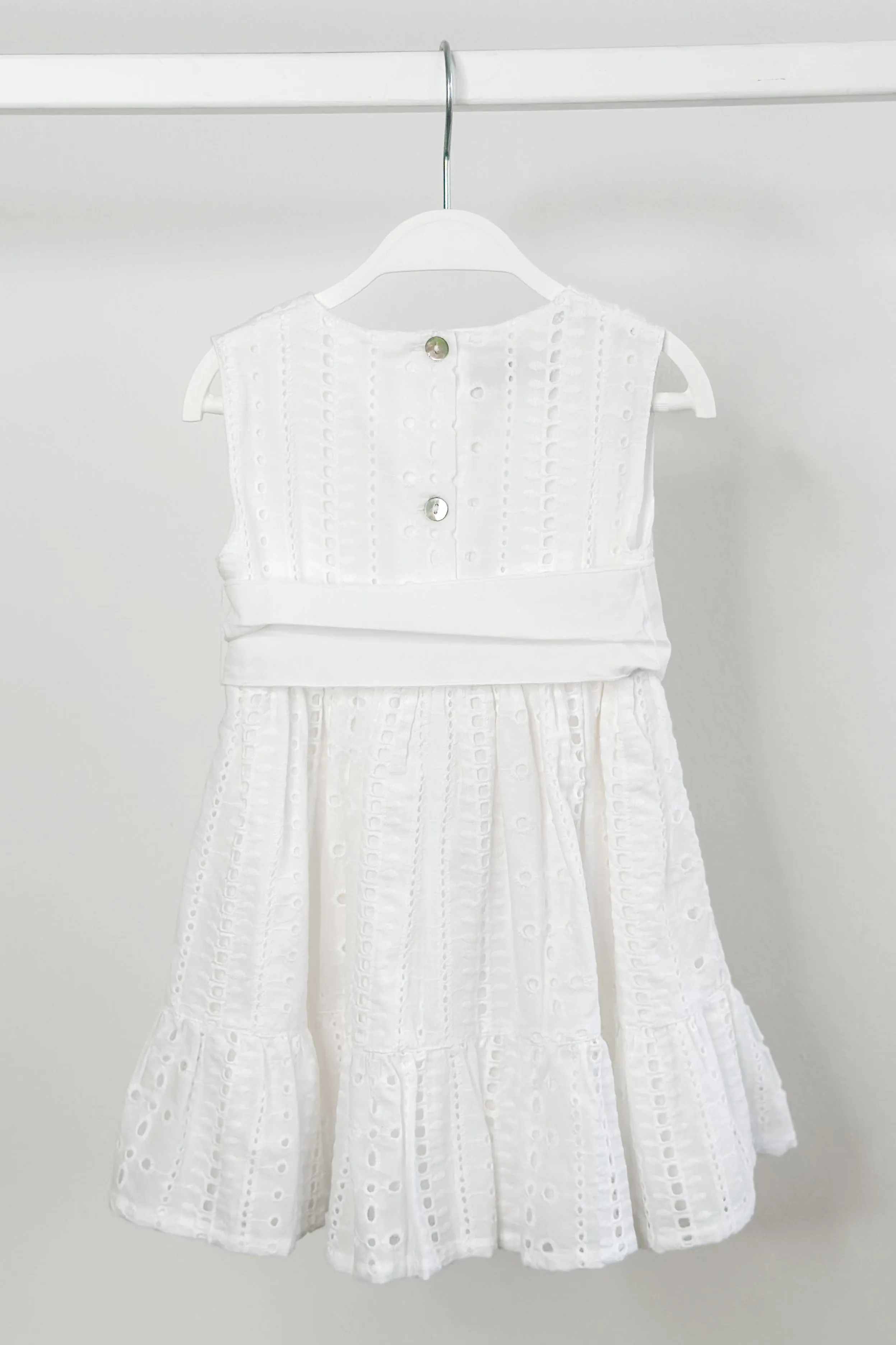 "Addison" White Broderie Anglaise Dress