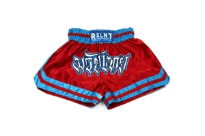 "Element" Muay Thai Shorts (Red/Baby Blue)