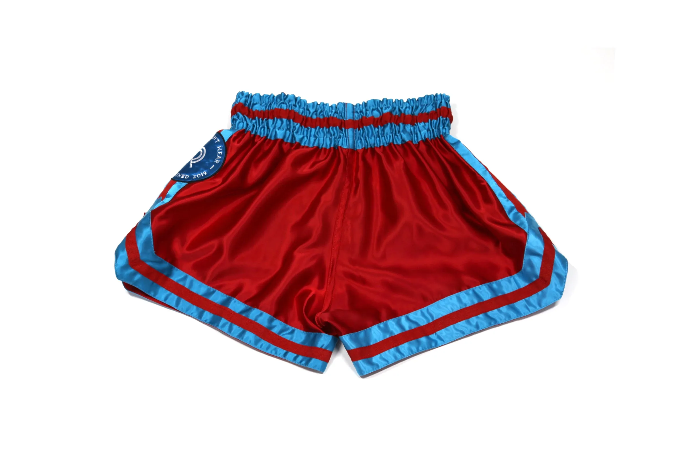 "Element" Muay Thai Shorts (Red/Baby Blue)