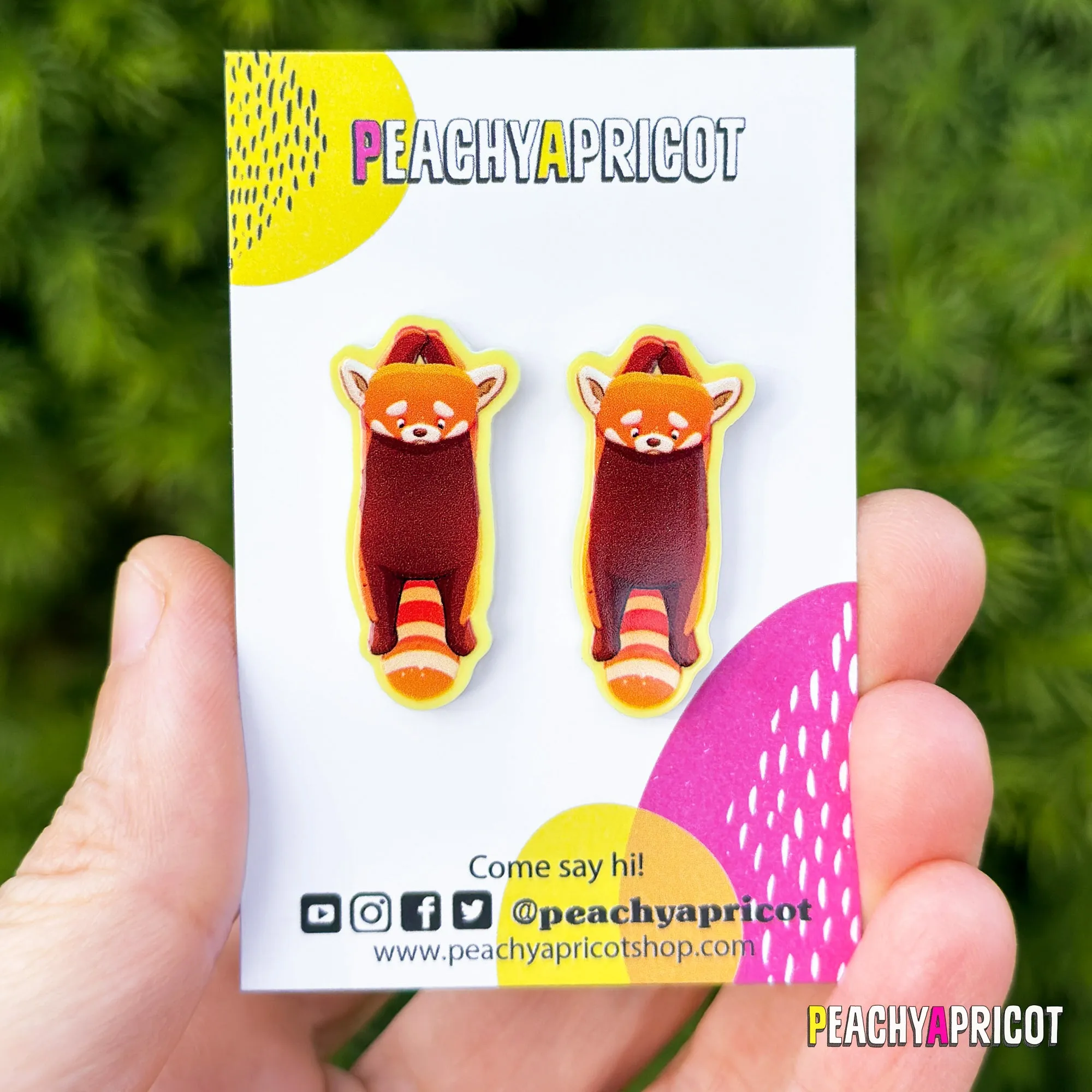 Red Panda Acrylic Earrings