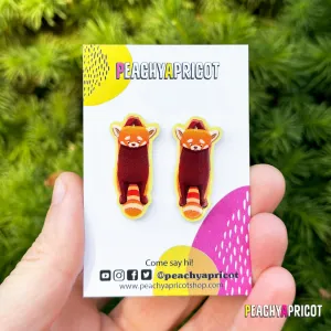 Red Panda Acrylic Earrings