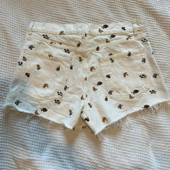 Reformation Charlie Fruitloops High Rise Jean Shorts size 30
