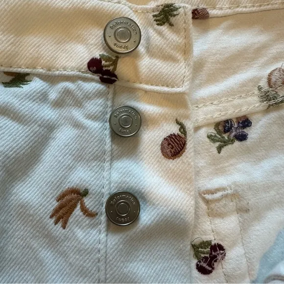Reformation Charlie Fruitloops High Rise Jean Shorts size 30