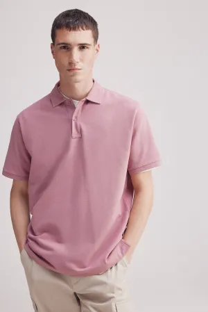 Regular Fit Structured Polo - Orange