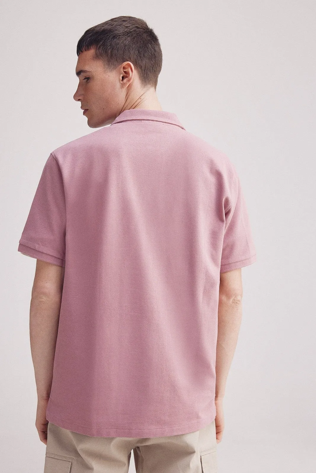 Regular Fit Structured Polo - Orange