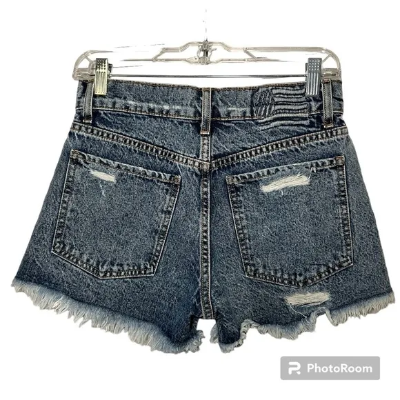Revice Malibu Denim Distressed Jean High Waist Cutoffs Shorts Size 25 NWT