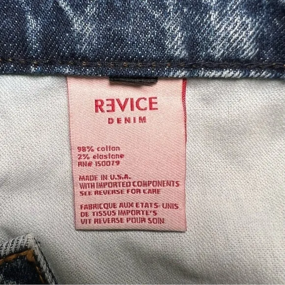 Revice Malibu Denim Distressed Jean High Waist Cutoffs Shorts Size 25 NWT