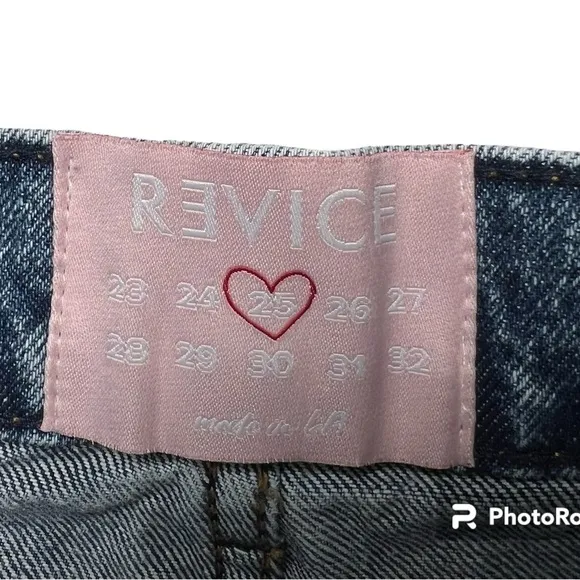 Revice Malibu Denim Distressed Jean High Waist Cutoffs Shorts Size 25 NWT