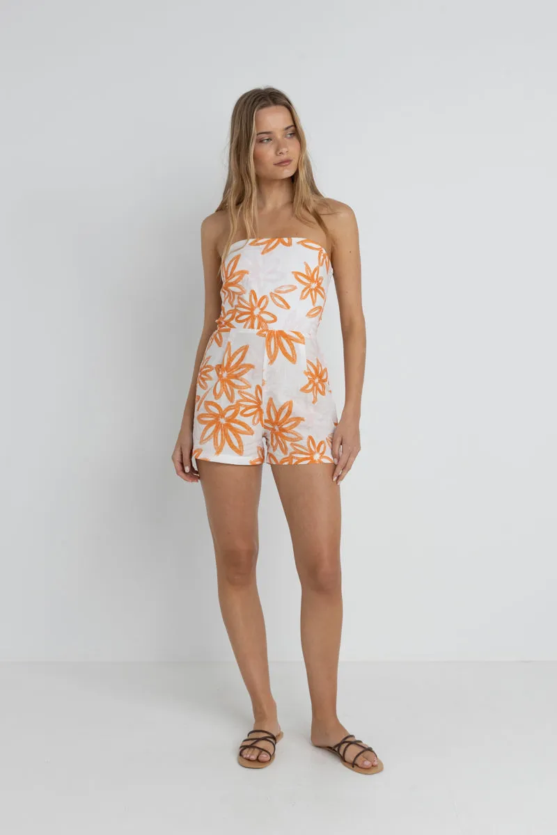 Rhythm Sanctuary Floral Strapless Romper