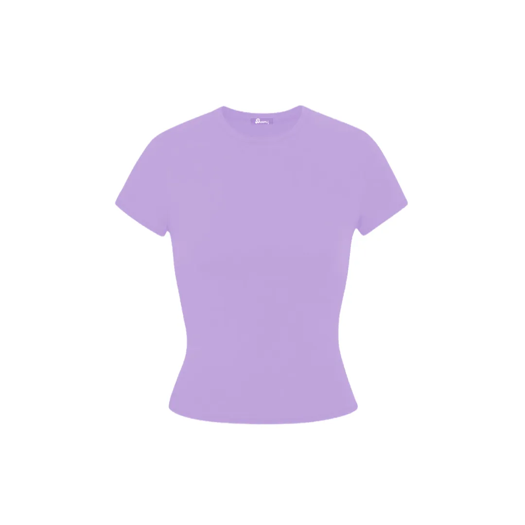 Ribbed Short Sleeve - Lilac