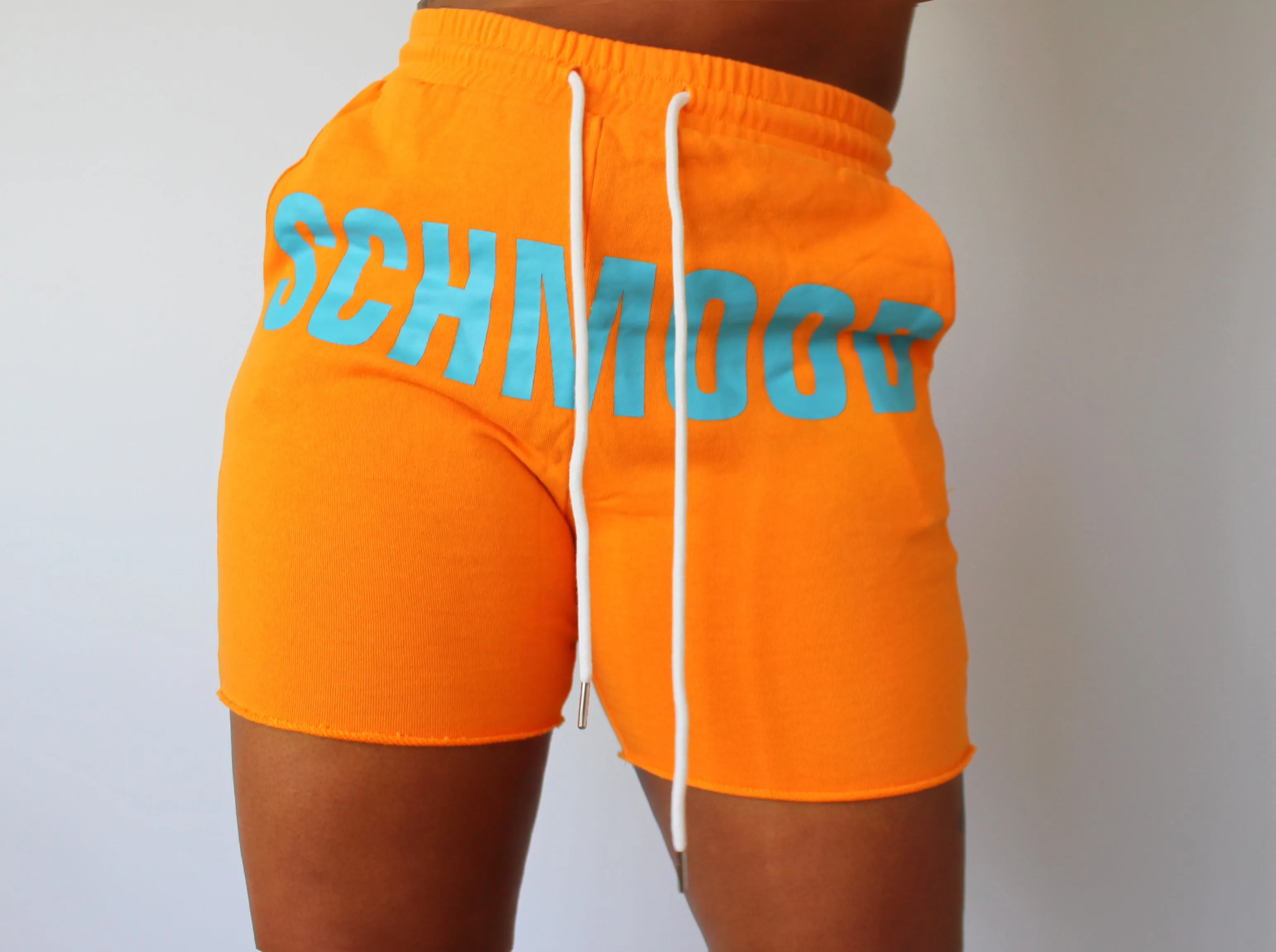 SCHMOOD Sweat Shorts - Citrus Orange/Turquoise