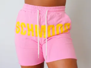 SCHMOOD Sweat Shorts - Pink Lemonade/Yellow