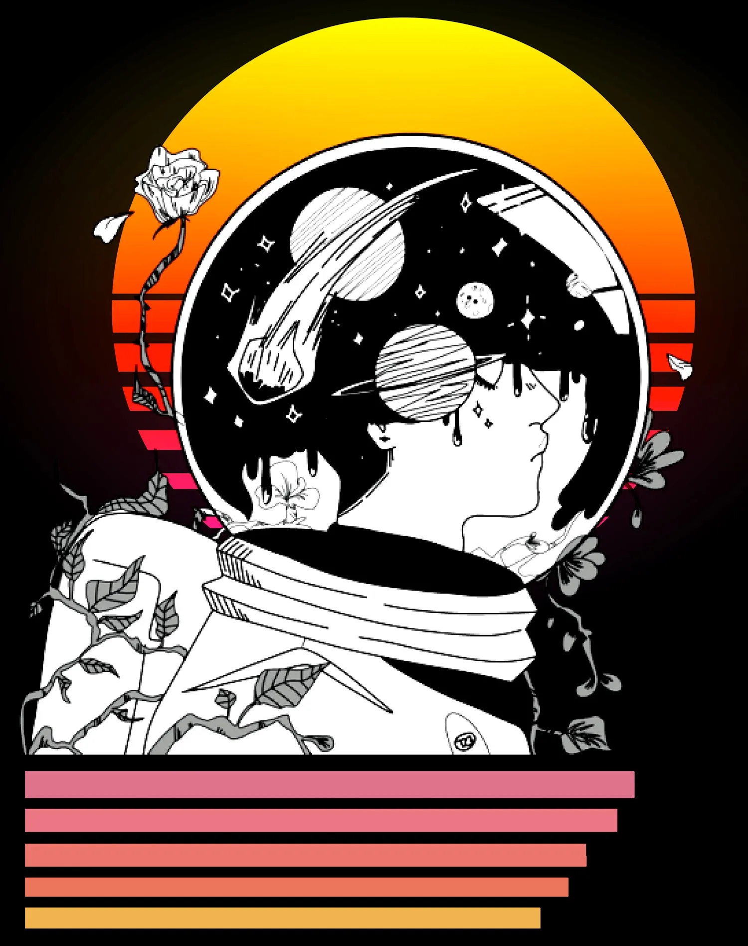 Science Space Astronaut Anime Retro Vintage Comic Nerd Geek Official Youth T-shirt