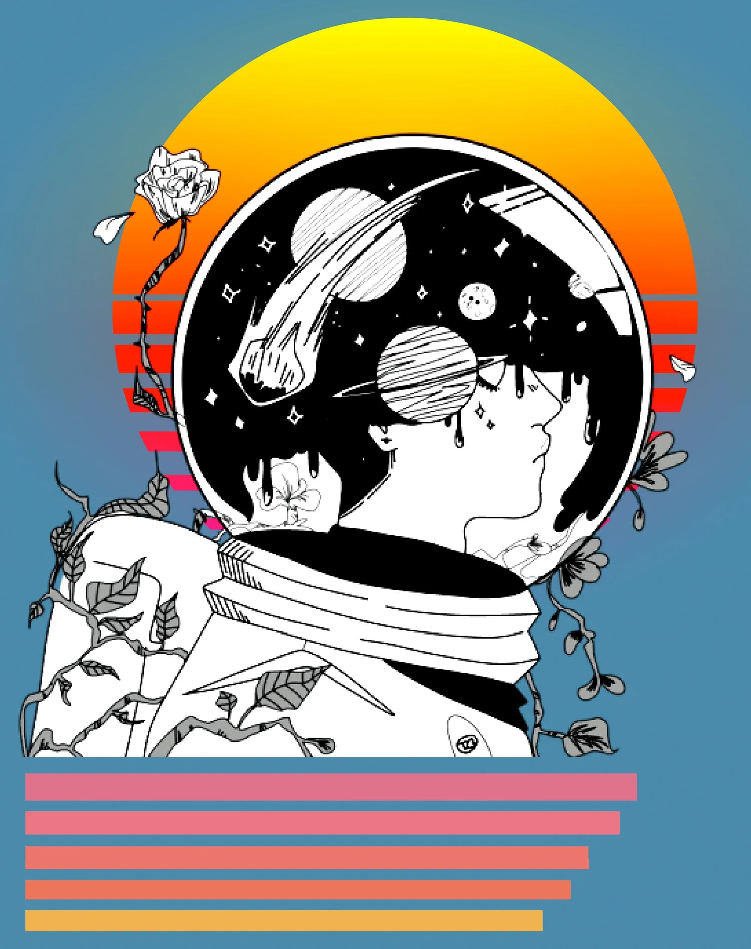 Science Space Astronaut Anime Retro Vintage Comic Nerd Geek Official Youth T-shirt