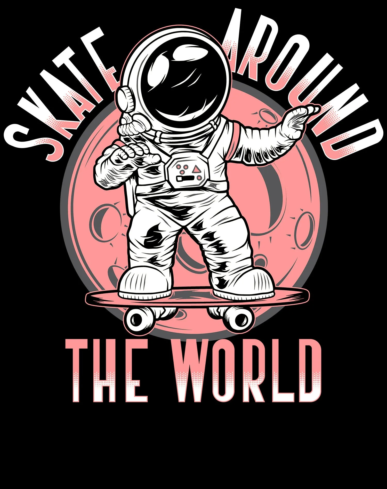 Science Space Race Skate Around World Astronaut Nerd Geek Official Men's T-shirt