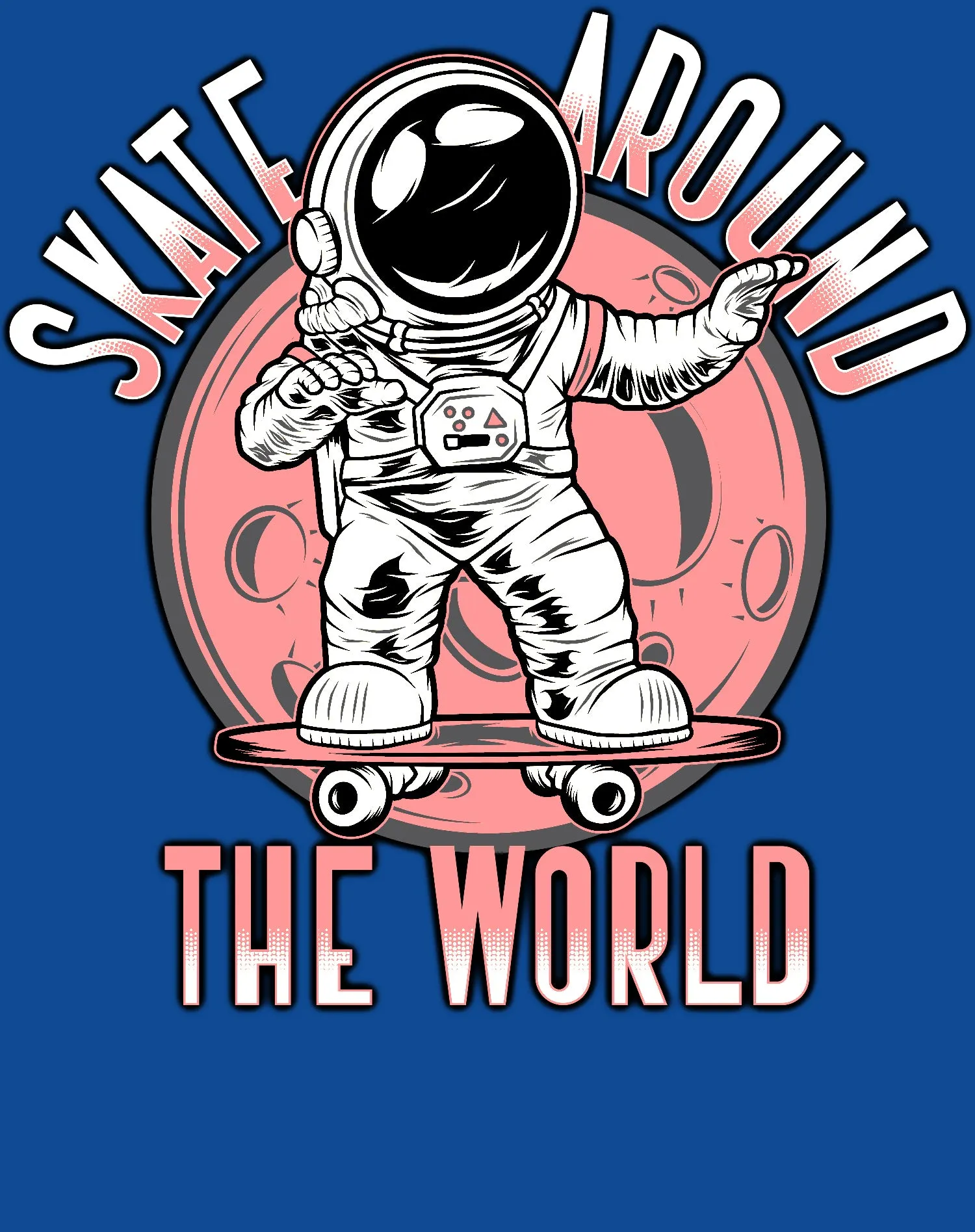 Science Space Race Skate Around World Astronaut Nerd Geek Official Men's T-shirt