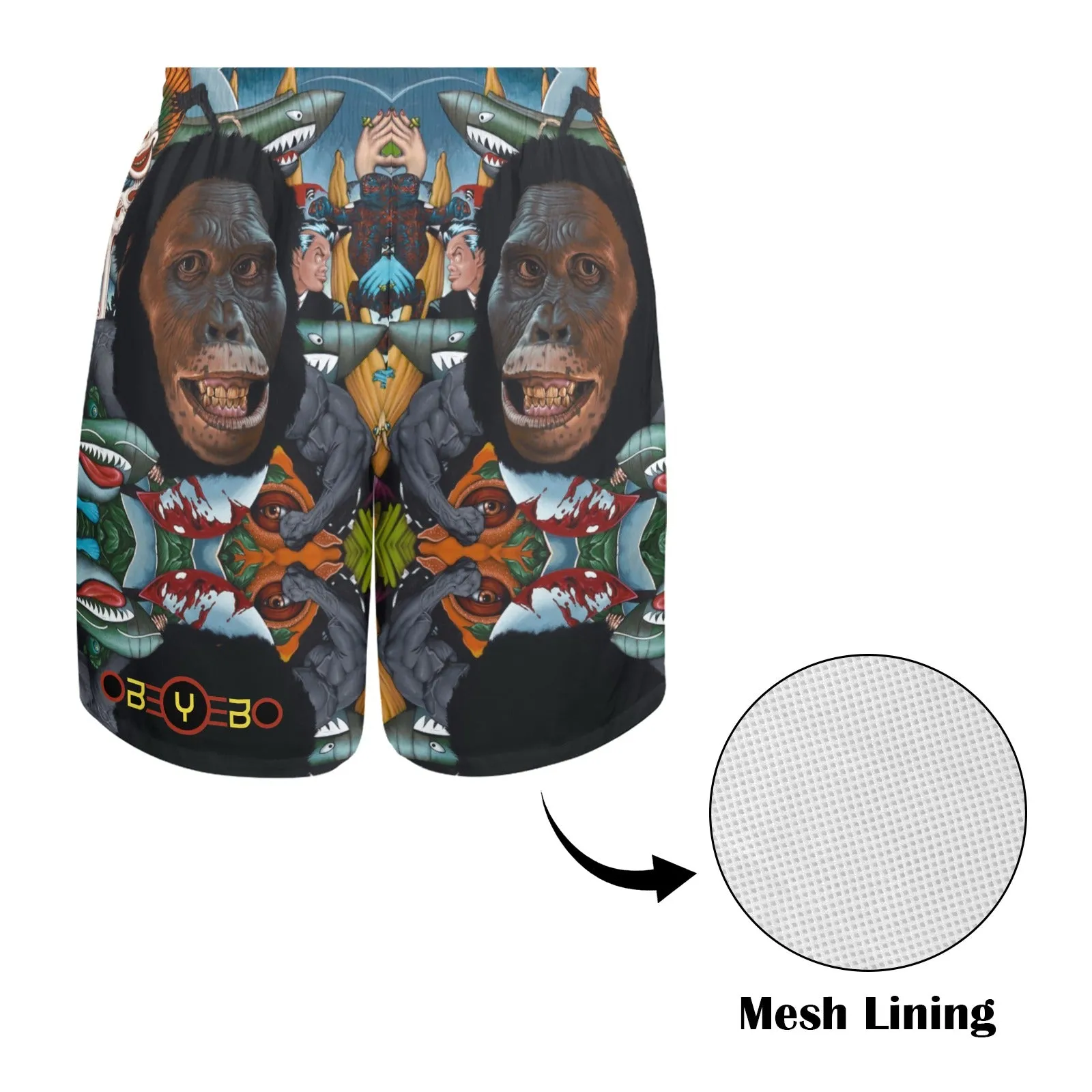 Selfie Men's Elastic Beach Shorts