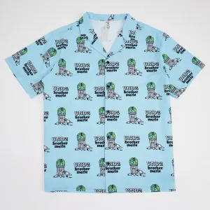 SHORT SLEEVE SHIRT BROTHER MERLE TRASH BLEU