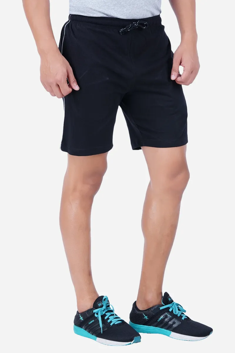 Shorts - Black Knitted Shorts For Mens | Ariser
