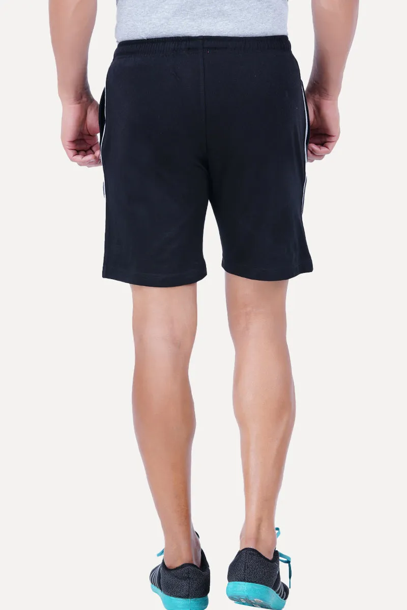 Shorts - Black Knitted Shorts For Mens | Ariser