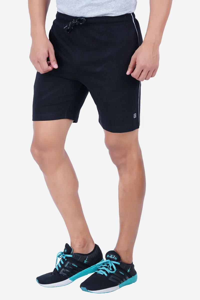 Shorts - Black Knitted Shorts For Mens | Ariser