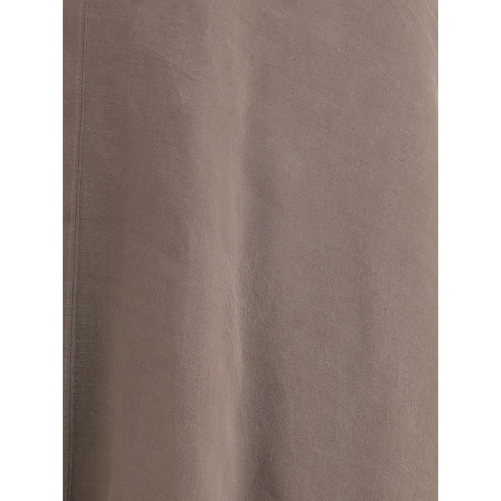 Silk crêpe midi Skirt