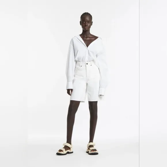 SIR The Label Classic Long Line Short White