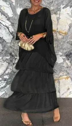 Sithi - Elegant V-neck maxi dress