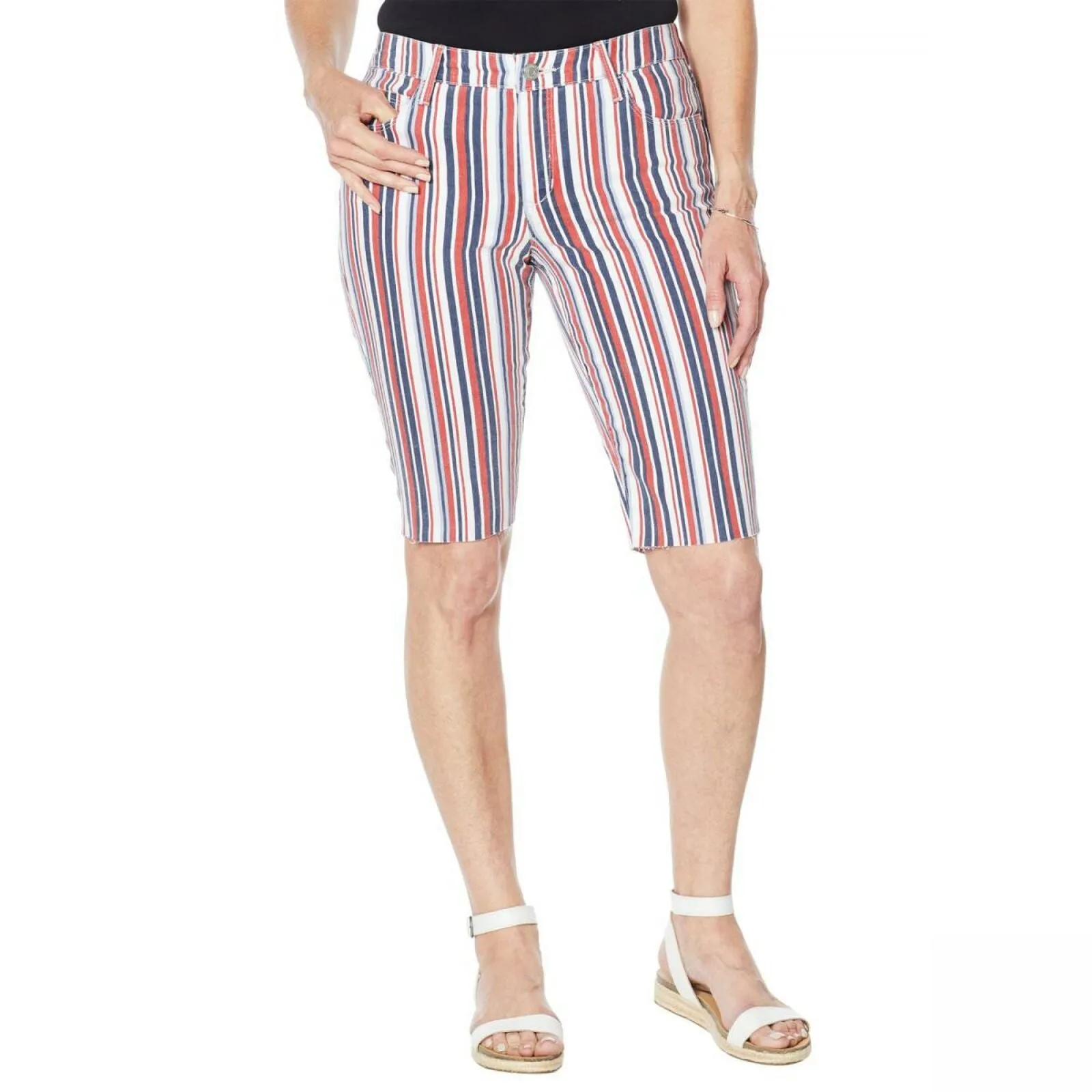 Skinnygirl Women's Carrie Skimmer Shorts. 698407 Nantucket Stripe 24