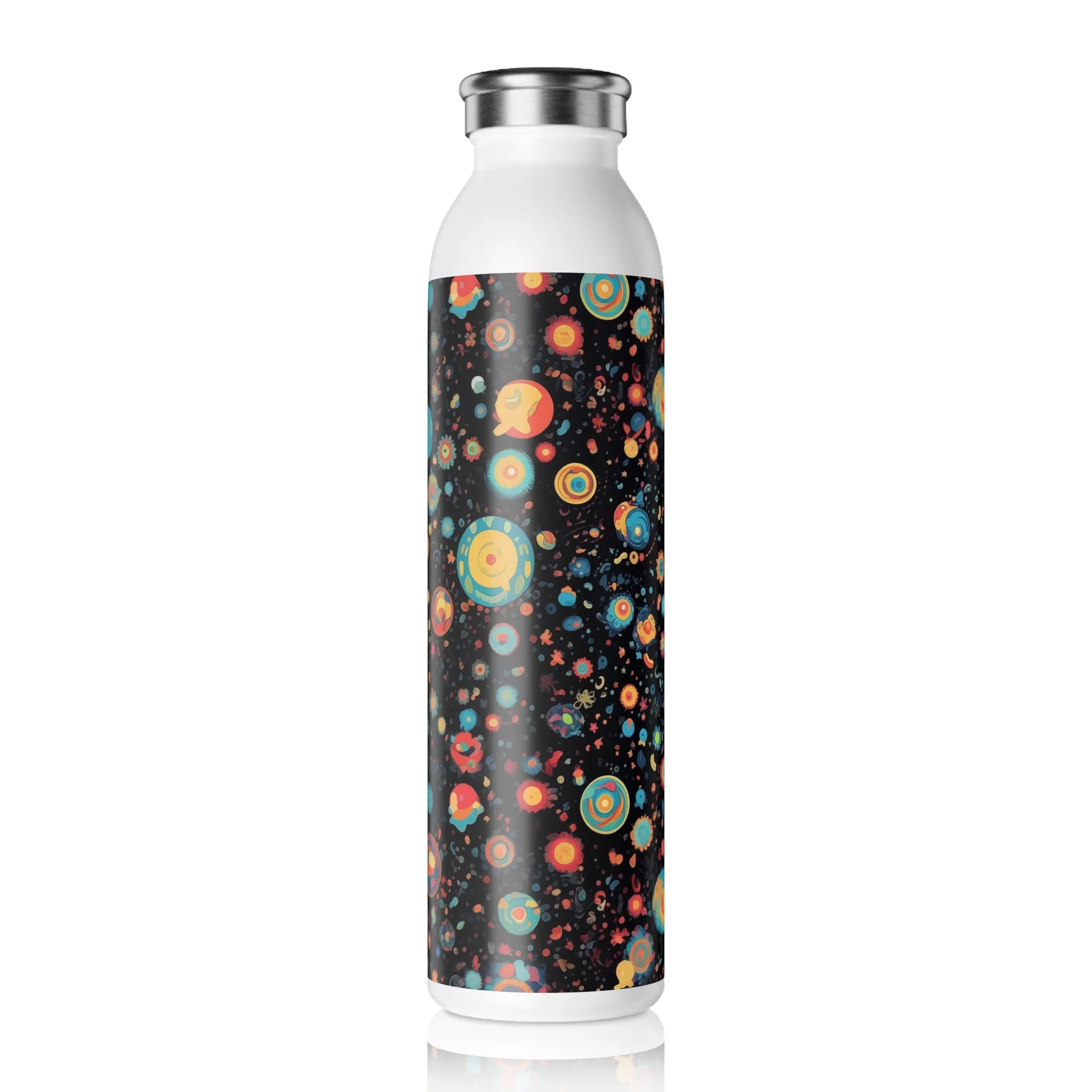 Slim Water Bottle - Peregrine Matsyasana 70s Sci Fi Nebula