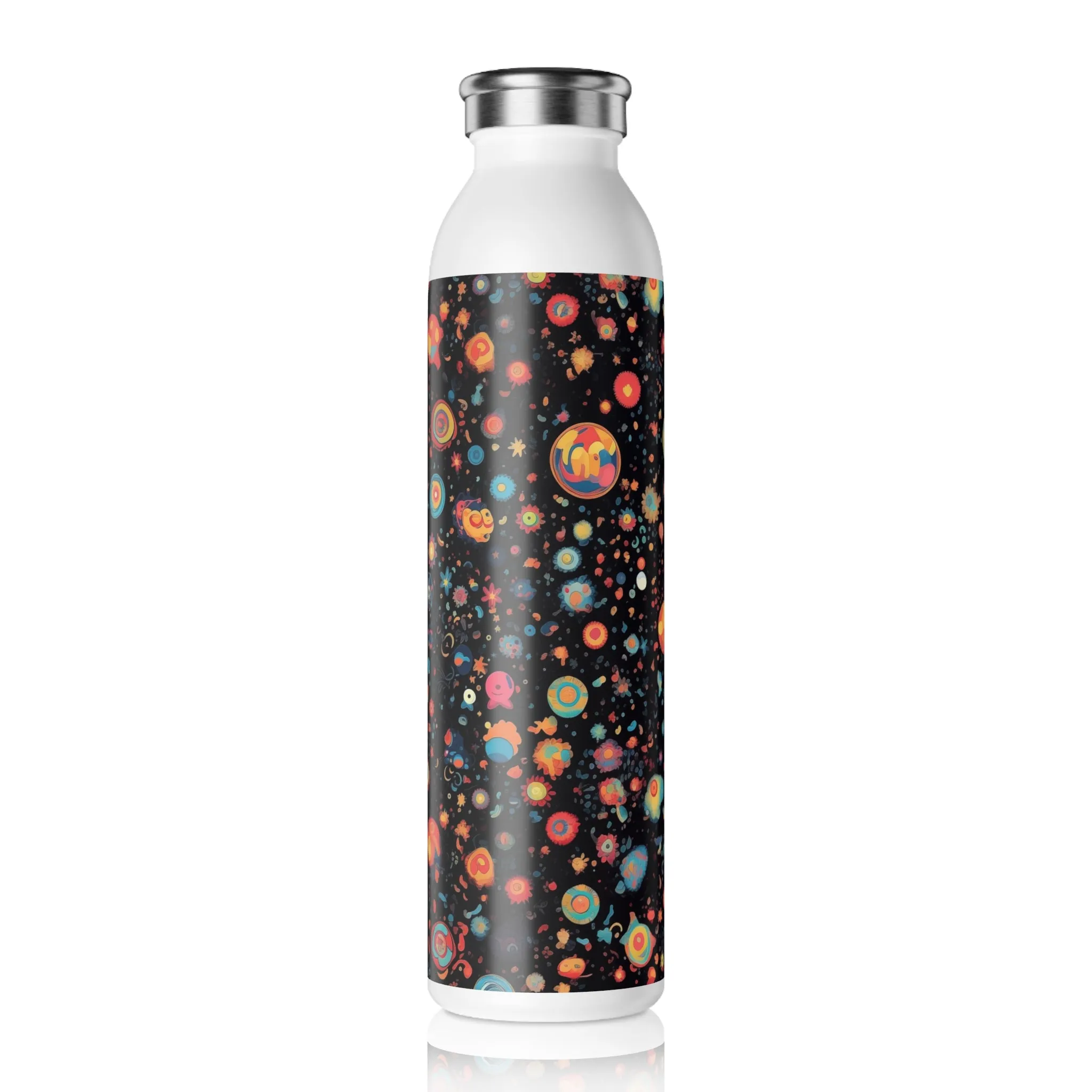 Slim Water Bottle - Peregrine Matsyasana 70s Sci Fi Nebula