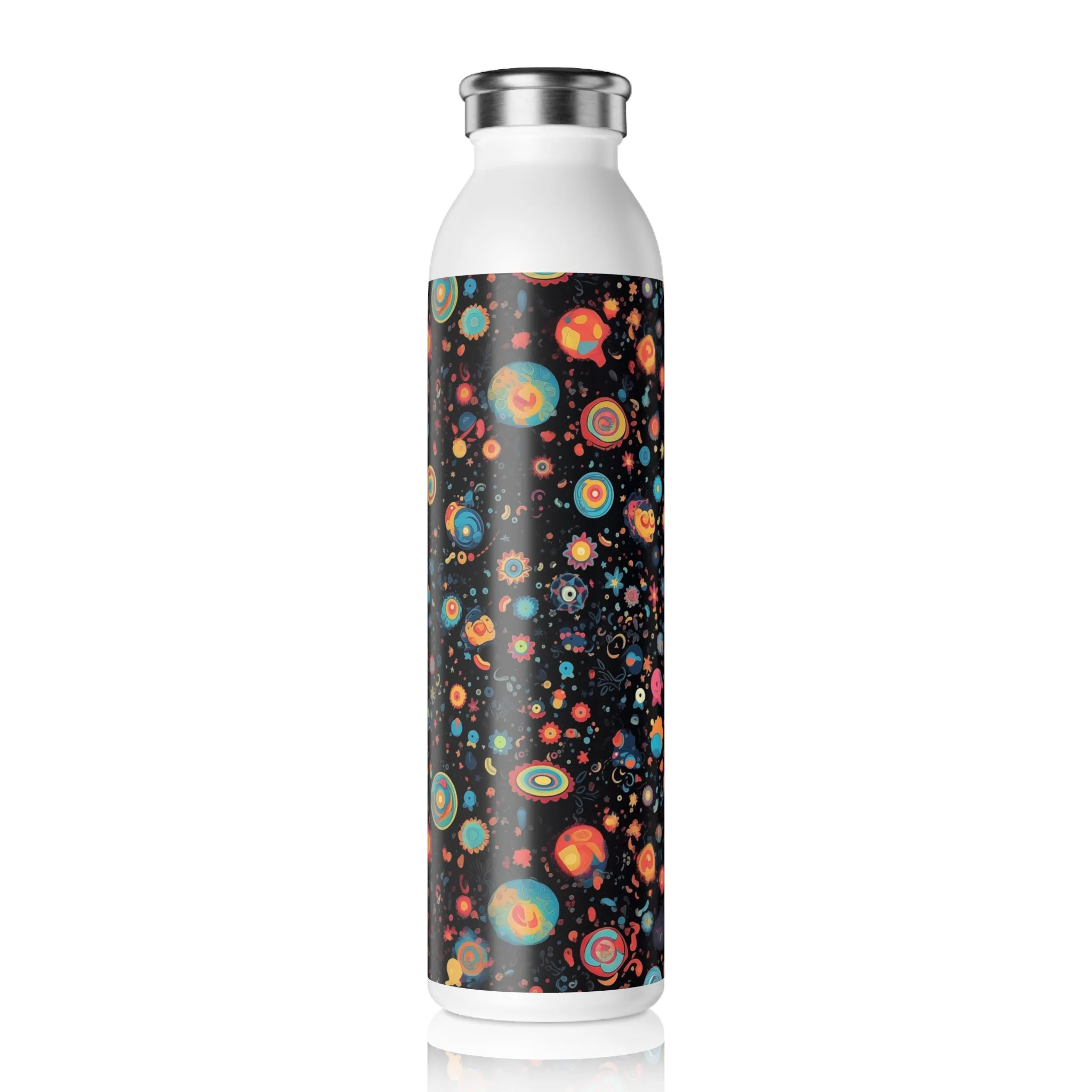 Slim Water Bottle - Peregrine Matsyasana 70s Sci Fi Nebula