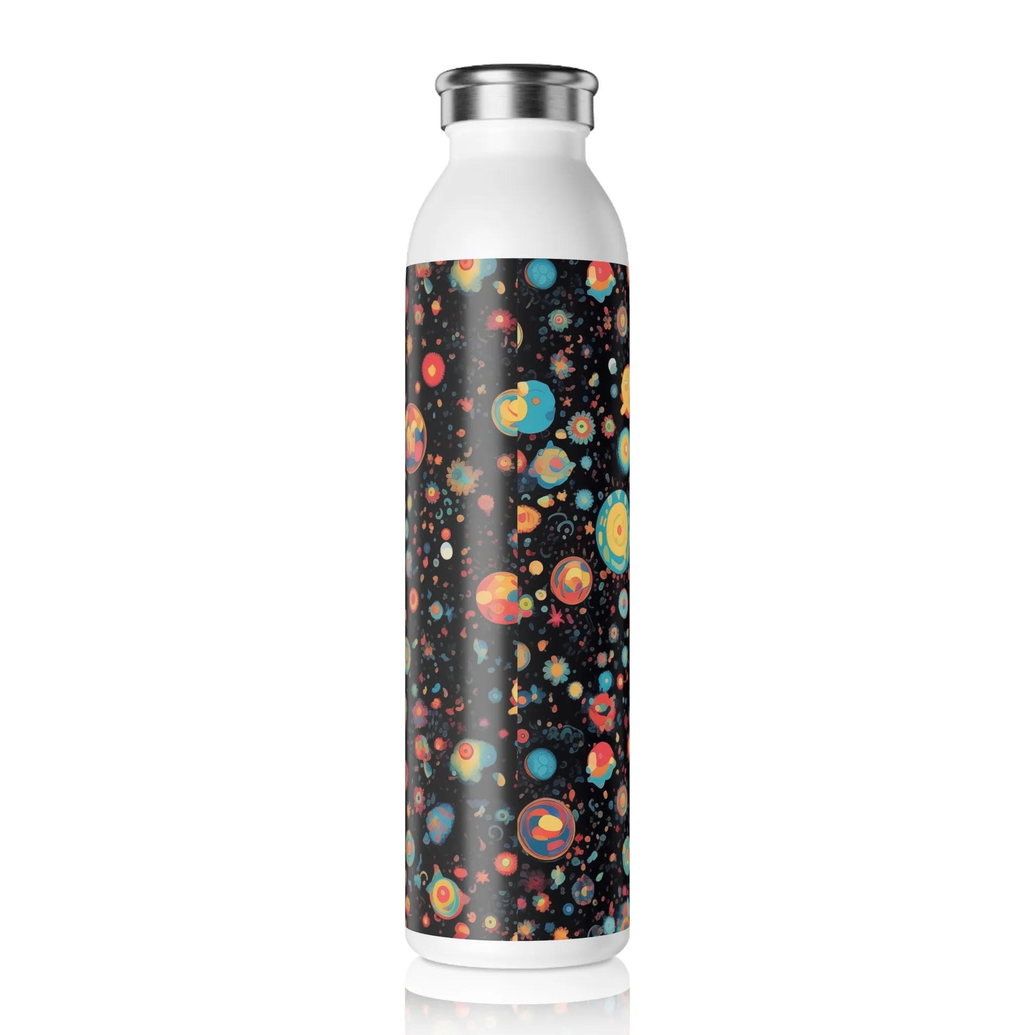 Slim Water Bottle - Peregrine Matsyasana 70s Sci Fi Nebula